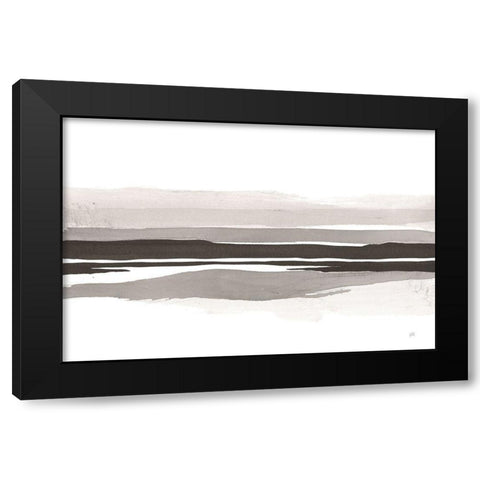 Marbled Gray IV Black Modern Wood Framed Art Print by Paschke, Chris