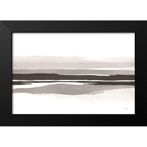 Marbled Gray IV Black Modern Wood Framed Art Print by Paschke, Chris