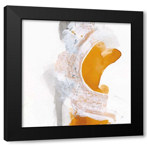 Amber Wash I Black Modern Wood Framed Art Print with Double Matting by Paschke, Chris