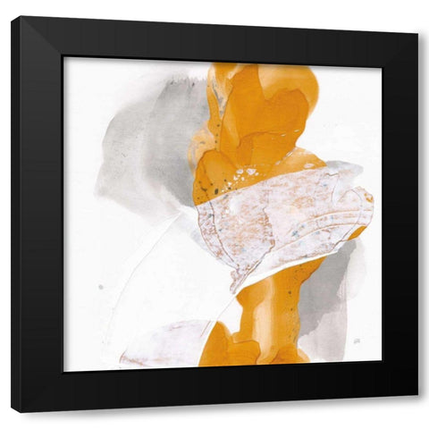 Amber Wash III Black Modern Wood Framed Art Print with Double Matting by Paschke, Chris