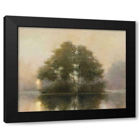 Lake Dawn Black Modern Wood Framed Art Print with Double Matting by Purinton, Julia