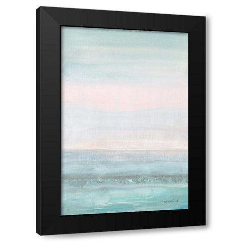 Dreamy Seascape Black Modern Wood Framed Art Print with Double Matting by Nai, Danhui