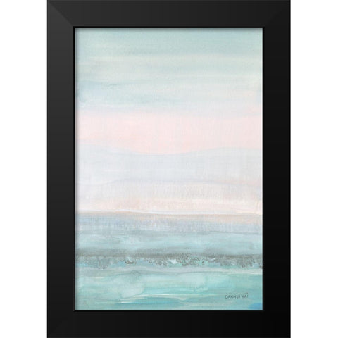 Dreamy Seascape Black Modern Wood Framed Art Print by Nai, Danhui