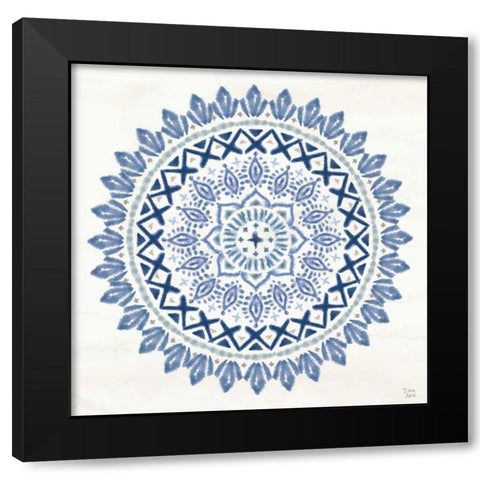 Indigo Splash IV Black Modern Wood Framed Art Print by June, Dina