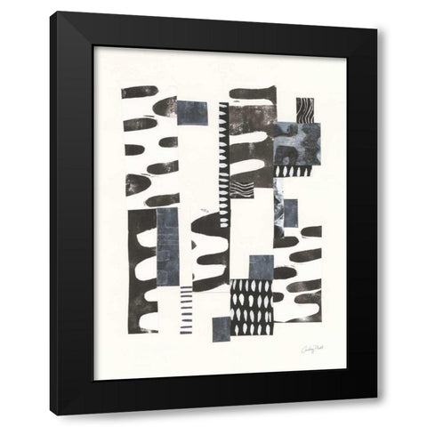 Overlap I Black Modern Wood Framed Art Print with Double Matting by Prahl, Courtney