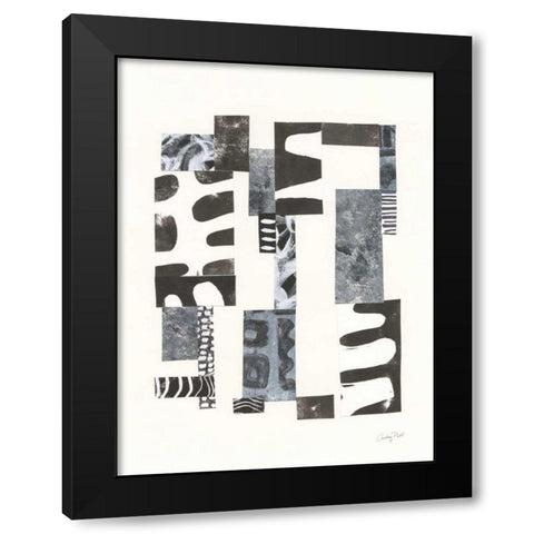 Overlap II Black Modern Wood Framed Art Print with Double Matting by Prahl, Courtney