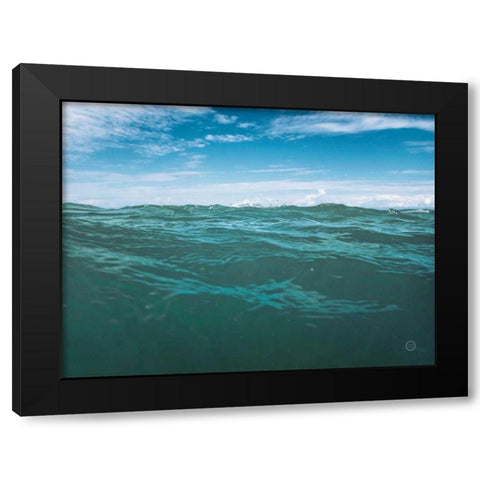 Dominican Oceans I Black Modern Wood Framed Art Print with Double Matting by Larson, Nathan