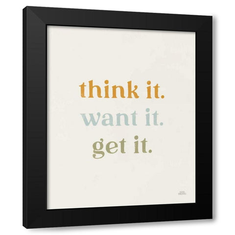 Think It Retro Black Modern Wood Framed Art Print by Marshall, Laura