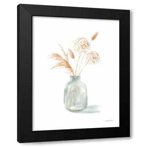 Everlasting Bouquet II Neutral Black Modern Wood Framed Art Print with Double Matting by Nai, Danhui