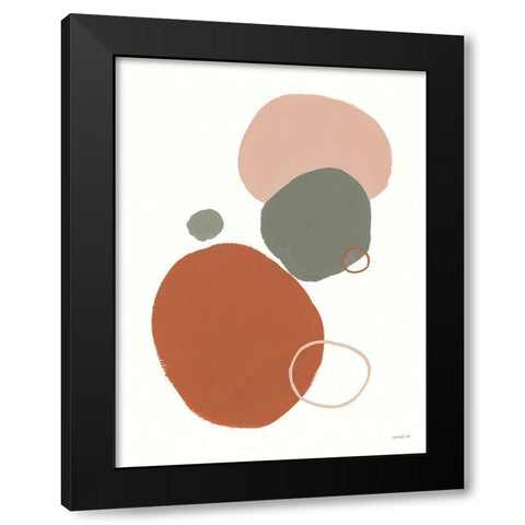 Warm Stepping Stones Black Modern Wood Framed Art Print with Double Matting by Nai, Danhui