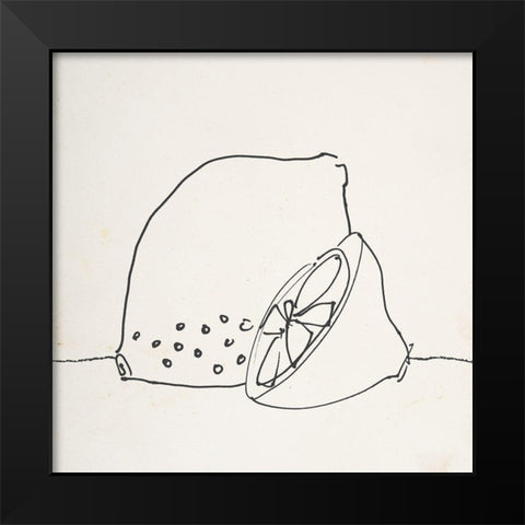 Lovely Lemons I Black Modern Wood Framed Art Print by Wild Apple Portfolio