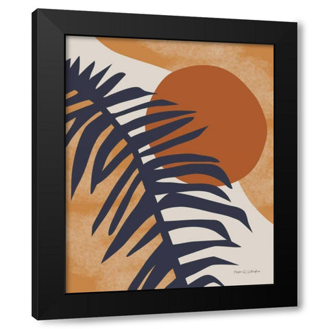 Traveler Palm Black Modern Wood Framed Art Print with Double Matting by Gallagher, Megan