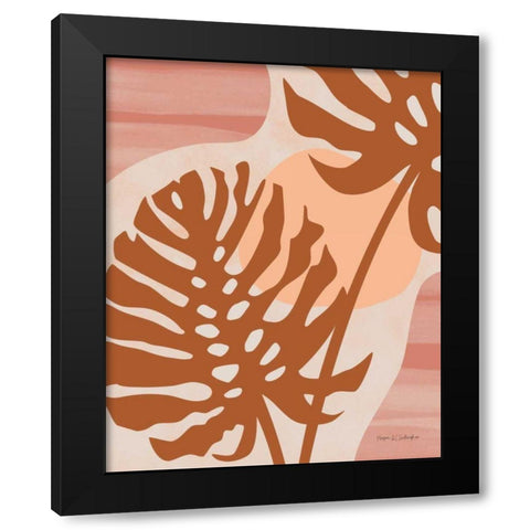 Local Traveler Monstera Black Modern Wood Framed Art Print with Double Matting by Gallagher, Megan