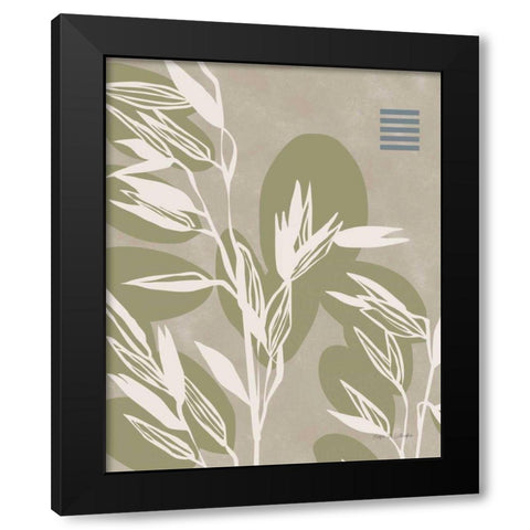 Restore Wheat Black Modern Wood Framed Art Print with Double Matting by Gallagher, Megan