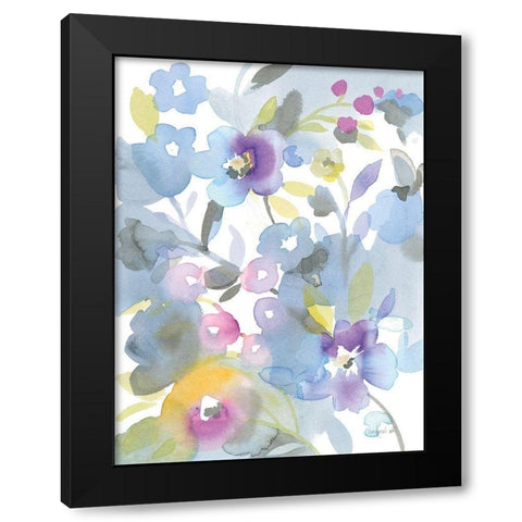 Bright Jewel Garden II Black Modern Wood Framed Art Print with Double Matting by Nai, Danhui