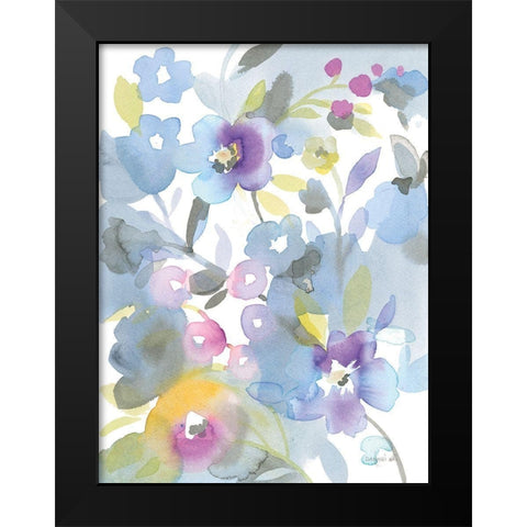 Bright Jewel Garden II Black Modern Wood Framed Art Print by Nai, Danhui