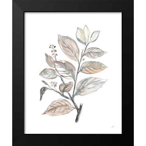 Cottage Leaves I Black Modern Wood Framed Art Print by Panganiban, Karyn