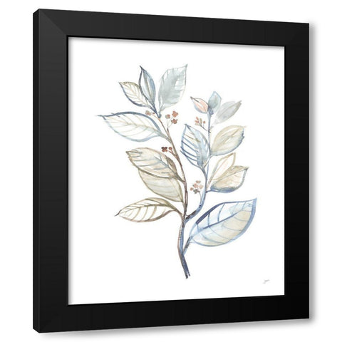 Cottage Leaves II Black Modern Wood Framed Art Print by Panganiban, Karyn