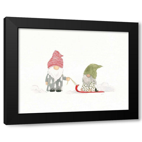 Winter Gnomes III Black Modern Wood Framed Art Print with Double Matting by Jackson, Jenaya