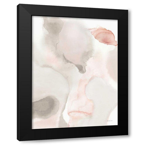 Pastel and Neutral Abstract I Black Modern Wood Framed Art Print by Nai, Danhui