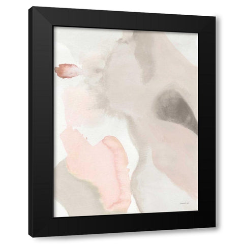 Pastel and Neutral Abstract II Black Modern Wood Framed Art Print with Double Matting by Nai, Danhui