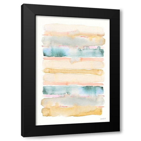 Boho Tropical Abstract II Black Modern Wood Framed Art Print by Nai, Danhui