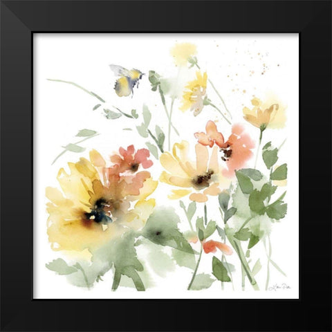 Sunflower Meadow I Black Modern Wood Framed Art Print by Pete, Katrina