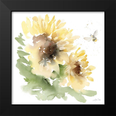 Sunflower Meadow II Black Modern Wood Framed Art Print by Pete, Katrina
