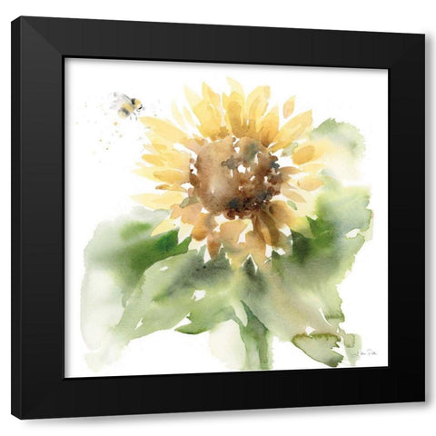 Sunflower Meadow III Black Modern Wood Framed Art Print with Double Matting by Pete, Katrina