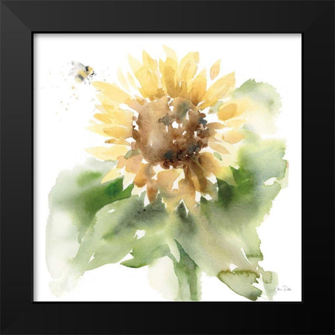 Sunflower Meadow III Black Modern Wood Framed Art Print by Pete, Katrina
