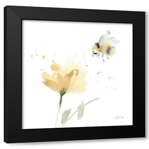Sunflower Meadow V Black Modern Wood Framed Art Print by Pete, Katrina