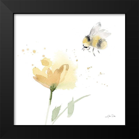 Sunflower Meadow V Black Modern Wood Framed Art Print by Pete, Katrina