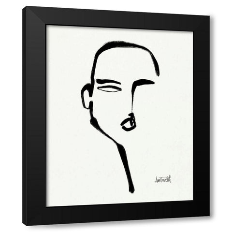 Brush Portrait II Black Modern Wood Framed Art Print with Double Matting by Tavoletti, Anne