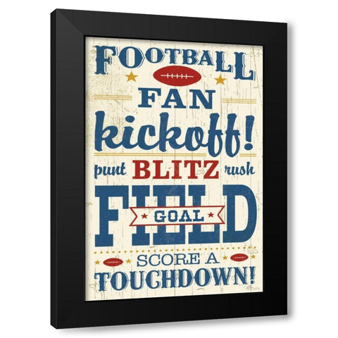 Sports Lovers I Red v2 Black Modern Wood Framed Art Print by Pela Studio