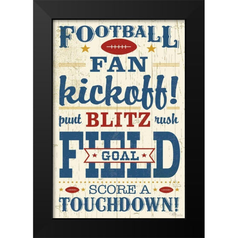 Sports Lovers I Red v2 Black Modern Wood Framed Art Print by Pela Studio