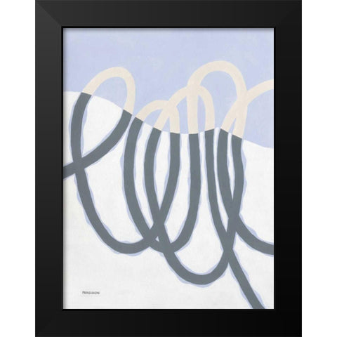 Loops I Black Modern Wood Framed Art Print by Ferguson, Kathy