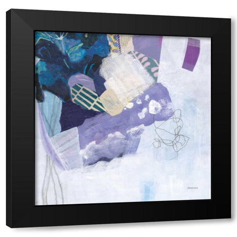 Abstract Layers II Black Modern Wood Framed Art Print by Ferguson, Kathy