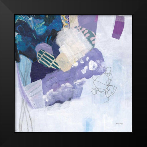 Abstract Layers II Black Modern Wood Framed Art Print by Ferguson, Kathy