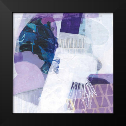 Abstract Layers III Black Modern Wood Framed Art Print by Ferguson, Kathy