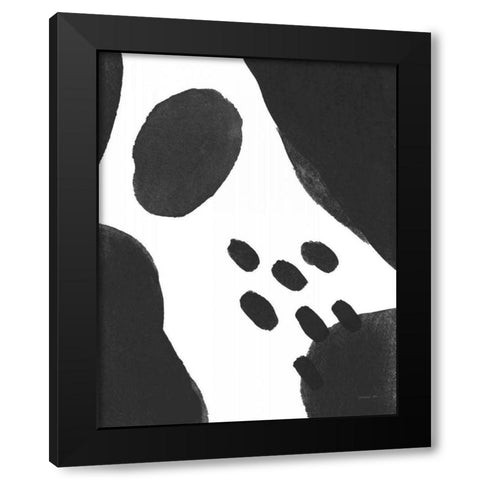 Abstract Tidepool II Black Black Modern Wood Framed Art Print by Nai, Danhui