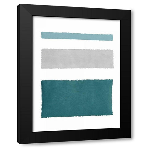 Painted Weaving IV Blue Green Black Modern Wood Framed Art Print with Double Matting by Rhue, Piper