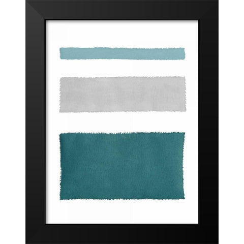 Painted Weaving IV Blue Green Black Modern Wood Framed Art Print by Rhue, Piper