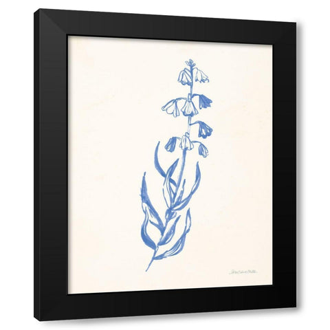Bluebells II Black Modern Wood Framed Art Print with Double Matting by Miller, Sara Zieve