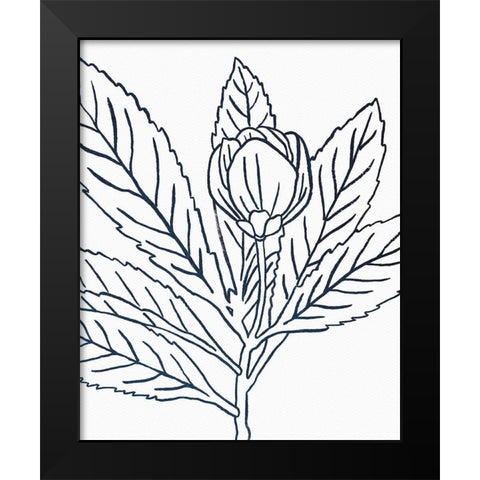 BW Blooms IV Black Modern Wood Framed Art Print by Wild Apple Portfolio