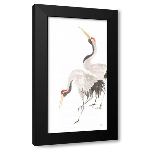 Scroll Crane IV Black Modern Wood Framed Art Print by Paschke, Chris