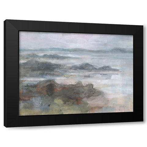 Sea Fog Black Modern Wood Framed Art Print by Nai, Danhui