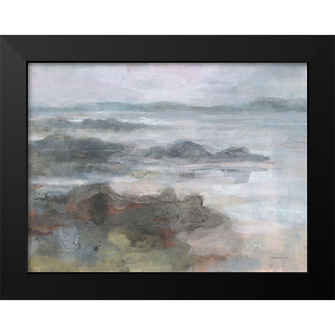 Sea Fog Black Modern Wood Framed Art Print by Nai, Danhui