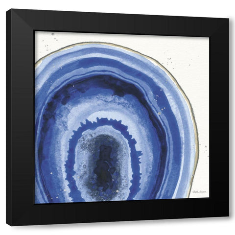 Geode I Black Modern Wood Framed Art Print with Double Matting by Grove, Beth
