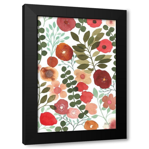 Garden Dance II Black Modern Wood Framed Art Print with Double Matting by Horn, Laura