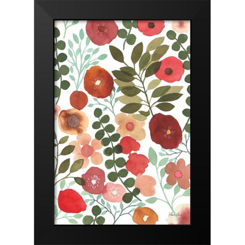 Garden Dance II Black Modern Wood Framed Art Print by Horn, Laura